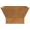 vidaXL Fire Pit Brown 60 x 60 x 35 cm Steel