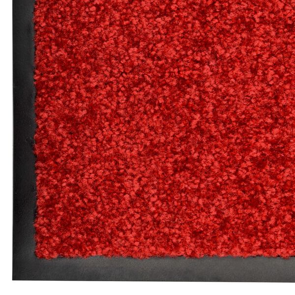 vidaXL Doormat Washable Red 40x60 cm