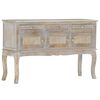 vidaXL Sideboard Grey 110x35x75 cm Solid Mango Wood