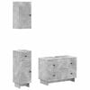 vidaXL 3 Piece Bathroom Cabinet Set EDE Concrete Grey Engineered Wood