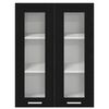 vidaXL Hanging Cabinet Black Oak 60 x 31 x 80 cm Engineered Wood