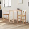 vidaXL Dining Chairs 2 pcs Natural 48 x 49 x 95 cm Solid Rubber Wood