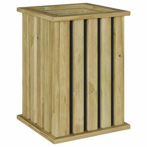vidaXL Planter Boxes Brown 33 x 33 x 45 cm Impregnated Pine Wood