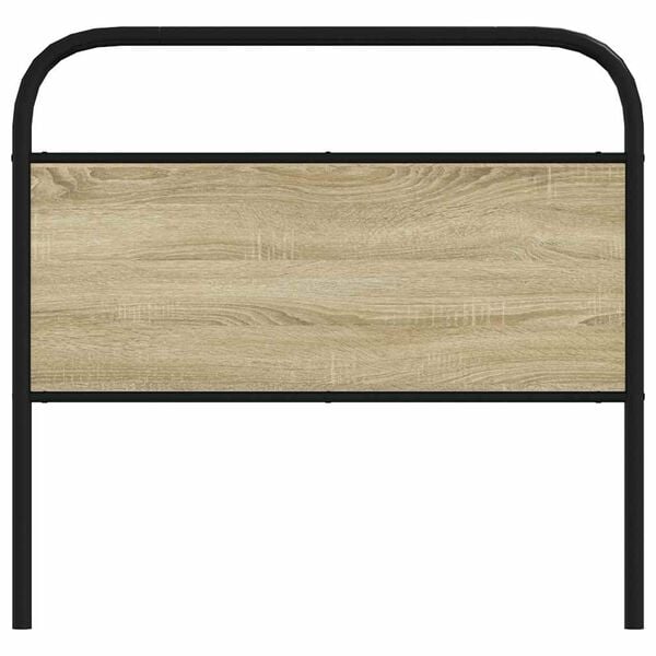 vidaXL Headboard Sonoma Oak 107 cm Steel and Engineered Wood