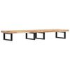 vidaXL Basin Shelf Wall Mounted Steel and Solid Wood Acacia