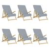 vidaXL Beach Towels 6 pcs Grey 60x135 cm Fabric 400 GSM