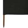 vidaXL 3-panel Wind Screen Fabric 400x160 cm Black