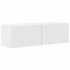 vidaXL TV Cabinet Set 3 pcs High Gloss White Engineered Wood
