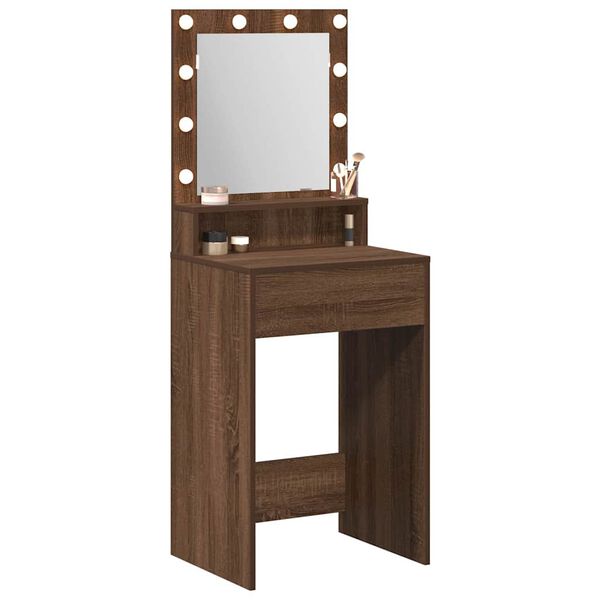 vidaXL Dressing Table Brown Oak 50 x 41 x 135 cm Engineered Wood
