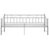 vidaXL Pull-out Sofa Bed Frame without Mattress Grey Metal 90x200 cm