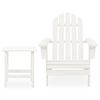 vidaXL Garden Adirondack Chair with Table Solid Fir Wood White