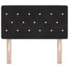 vidaXL LED Headboard with LED Strip Lights Black 80 cm Polyester