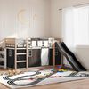 vidaXL Bunk Bed without Mattress with Slide White and Black 90x200 cm