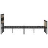 vidaXL Metal Bed Frame without Mattress Sonoma Oak 180x200 cm Super King