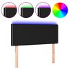 vidaXL LED Headboard Black 80x5x78/88 cm Fabric