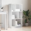 vidaXL Bookcase White 57x28.5x107.5 cm Engineered Wood