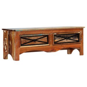 vidaXL TV Cabinet | Multicolour | Solid Reclaimed Wood | 120x30x40 cm