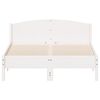 vidaXL Bed Frame without Mattress White 120x190 cm Small Double Solid Wood Pine