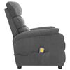 vidaXL Wing Back Massage Chair Light Grey Fabric