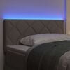 vidaXL Headboard with LED Strip Lights Light Grey 90 cm Fabric