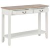 vidaXL Console Table White 110x35x80 cm Wood