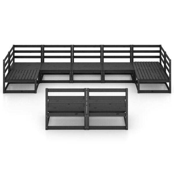 vidaXL 9 Piece Garden Lounge Set Solid Pinewood