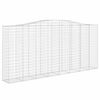 vidaXL Arched Gabion Basket 400x50x180/200 cm Galvanised Iron