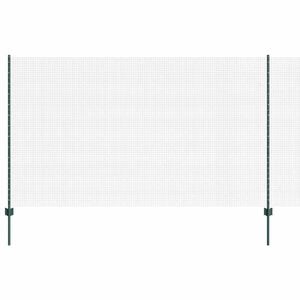 vidaXL Welded Wire Fence with Post 25 x 1.4 m (W x H) PVC-Coated Steel