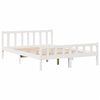 vidaXL Bed Frame without Mattress White 150x200 cm King Size Solid Wood Pine