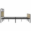 vidaXL Metal Bed Frame without Mattress Sonoma Oak 193x203 cm