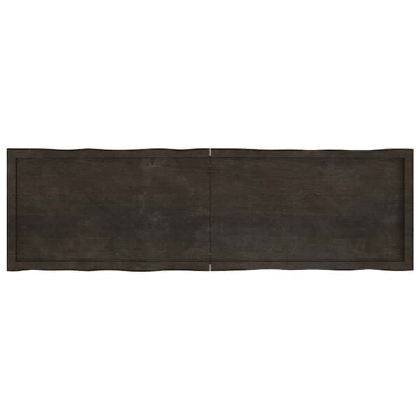 vidaXL Table Top Dark Brown 180x50x(2-6) cm Treated Solid Wood Live Edge