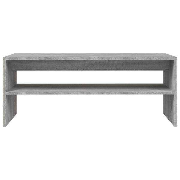 vidaXL Coffee Table Grey Sonoma 100x40x40 cm Engineered Wood