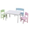 KidKraft Children&rsquo;s Table and Chair Set with Bench Nantucket Pastel