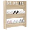 vidaXL Wall Shoe Cabinet Sonoma Oak 80x18x90 cm Engineered Wood