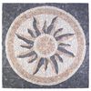 vidaXL Mosaic Tiles Sun Pattern Multicolour 120 x 120 cm Marble