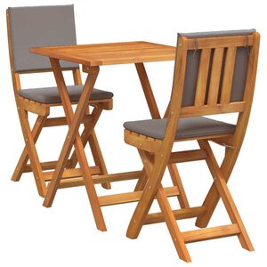 vidaXL Bistro Set 3 pcs Brown Solid acacia wood