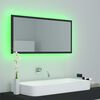 vidaXL LED Bathroom Mirror Grey 90x8.5x37 cm Acrylic