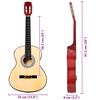 vidaXL Classical Guitar for Beginner with Bag 3/4 36"