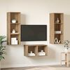 vidaXL TV Cabinet Set Artisan Oak 37 x 37 x 107 cm Engineered Wood