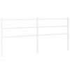 vidaXL Metal Replace Headboard White 200 cm