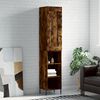 vidaXL Highboard Smoked Oak 34.5x34x180 cm Engineered Wood