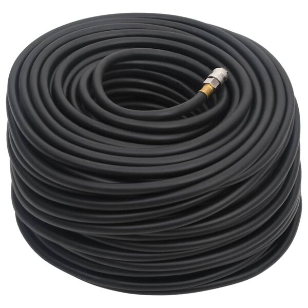 vidaXL Hybrid Air Hose Black 0.6" 100 m Rubber and PVC
