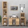 vidaXL 3 Piece Bathroom Furniture Set Sonoma Oak Engineered Wood