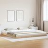 vidaXL Floor Bed Frame Natural 213.5 x 204 x 9 cm Solid Pine Wood