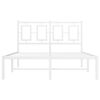 vidaXL Metal Bed Frame without Mattress with Headboard White 120x190cm