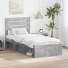 vidaXL Bed Frame Concerte Grey 75 x 190 cm Solid Pine Wood