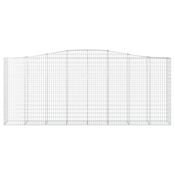 vidaXL Arched Gabion Basket 400x50x160/180 cm Galvanised Iron