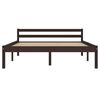 vidaXL Bed Frame without Mattress Dark Brown Solid Pine Wood 140x200 cm