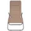 vidaXL Folding Sun Loungers 2 pcs Taupe Textilene&Powder-coated Steel