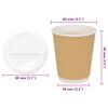 vidaXL Paper Coffee Cups with Lids 1000 pcs 8oz 200ml
